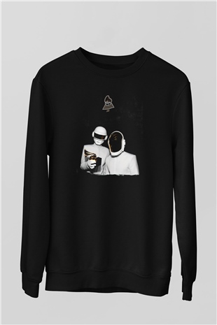 Daft Punk Siyah Unisex Sweatshirt