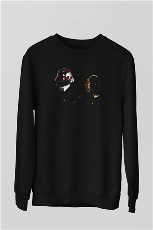 Daft Punk Siyah Unisex Sweatshirt