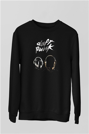 Daft Punk Siyah Unisex Sweatshirt