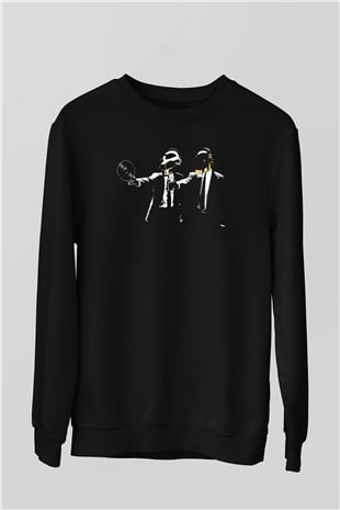 Daft Punk Siyah Unisex Sweatshirt