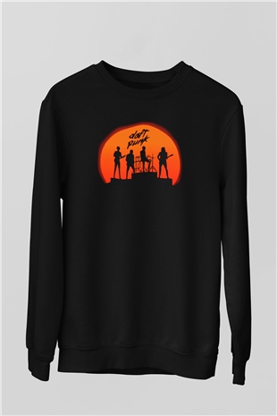 Daft Punk Siyah Unisex Sweatshirt