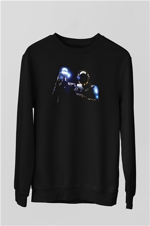 Daft Punk Siyah Unisex Sweatshirt
