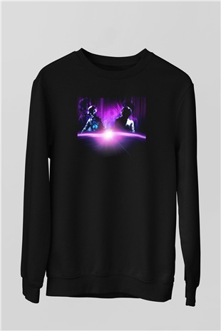 Daft Punk Siyah Unisex Sweatshirt