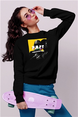 Daft Punk Siyah Unisex Sweatshirt