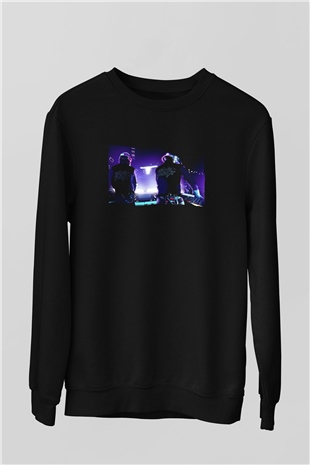Daft Punk Siyah Unisex Sweatshirt