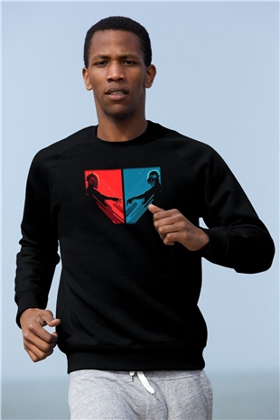 Daft Punk Siyah Unisex Sweatshirt