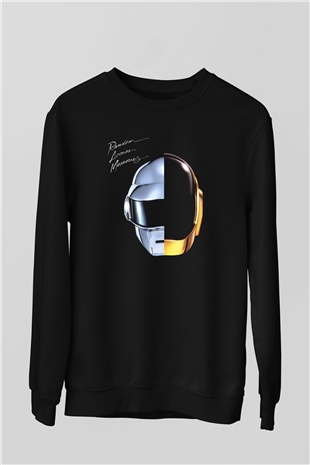 Daft Punk Siyah Unisex Sweatshirt