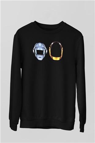 Daft Punk Siyah Unisex Sweatshirt