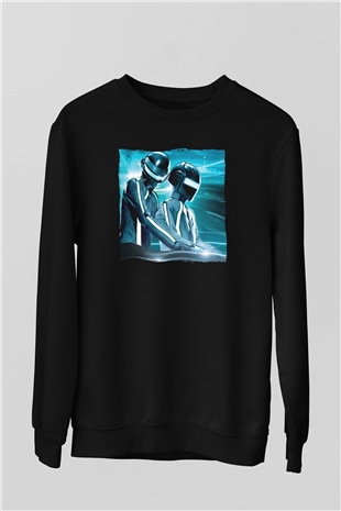 Daft Punk Siyah Unisex Sweatshirt
