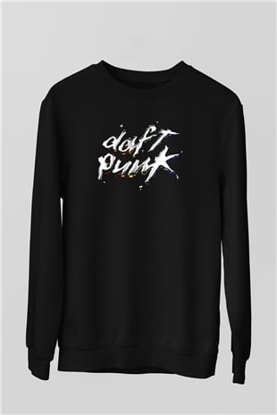 Daft Punk Siyah Unisex Sweatshirt