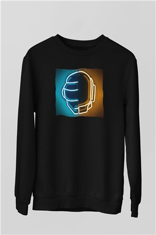 Daft Punk Siyah Unisex Sweatshirt