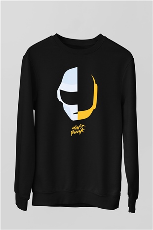 Daft Punk Siyah Unisex Sweatshirt