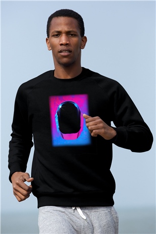 Daft Punk Siyah Unisex Sweatshirt