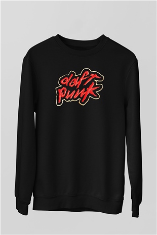 Daft Punk Siyah Unisex Sweatshirt