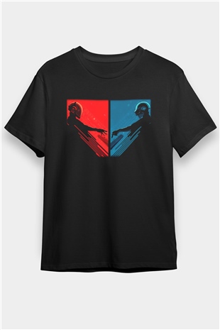 Daft Punk Siyah Unisex Tişört T-Shirt - TişörtFabrikası