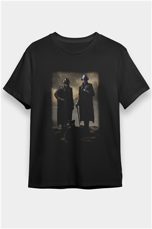 Daft Punk Siyah Unisex Tişört T-Shirt - TişörtFabrikası