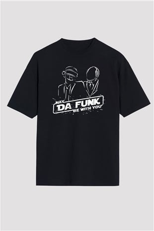 Daft Punk Siyah Oversize Tişört Oversize T-shirt - TişörtFabrikası