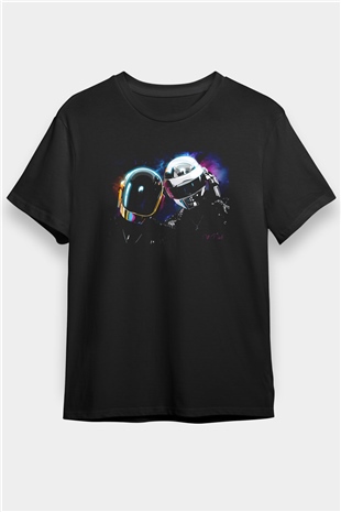 Daft Punk Siyah Unisex Tişört T-Shirt - TişörtFabrikası