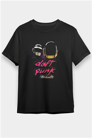 Daft Punk Siyah Unisex Tişört T-Shirt - TişörtFabrikası