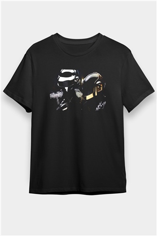 Daft Punk Siyah Unisex Tişört T-Shirt - TişörtFabrikası