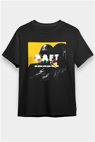 Daft Punk Siyah Unisex Tişört T-Shirt - TişörtFabrikası