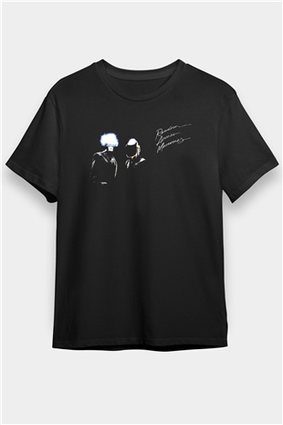 Daft Punk Siyah Unisex Tişört T-Shirt - TişörtFabrikası
