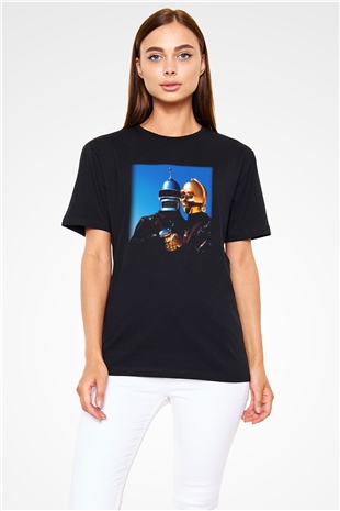 Daft Punk Siyah Unisex Tişört T-Shirt - TişörtFabrikası