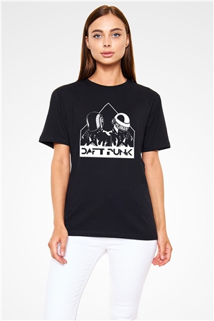 Daft Punk Siyah Unisex Tişört T-Shirt - TişörtFabrikası