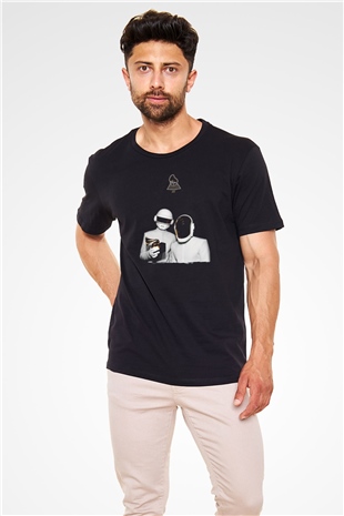 Daft Punk Siyah Unisex Tişört T-Shirt - TişörtFabrikası