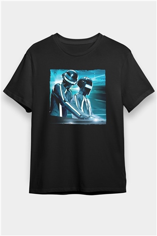 Daft Punk Siyah Unisex Tişört T-Shirt - TişörtFabrikası