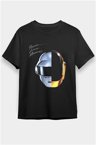 Daft Punk Siyah Unisex Tişört T-Shirt - TişörtFabrikası