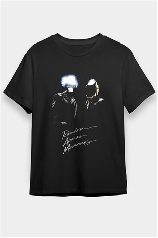 Daft Punk Siyah Unisex Tişört T-Shirt - TişörtFabrikası