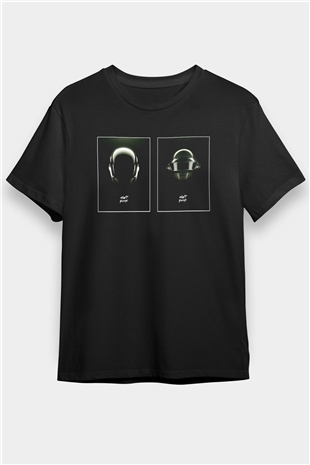 Daft Punk Siyah Unisex Tişört T-Shirt - TişörtFabrikası