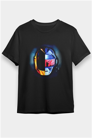 Daft Punk Siyah Unisex Tişört T-Shirt - TişörtFabrikası