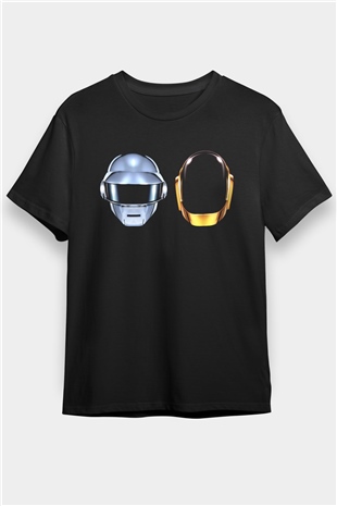 Daft Punk Siyah Unisex Tişört T-Shirt - TişörtFabrikası