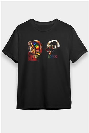 Daft Punk Siyah Unisex Tişört T-Shirt - TişörtFabrikası