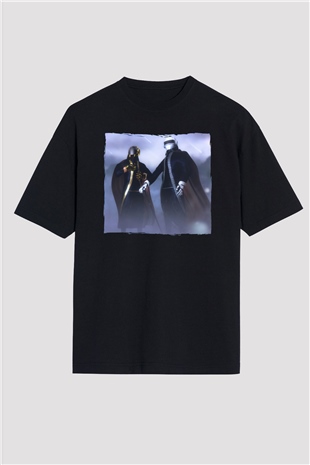 Daft Punk Siyah Oversize Tişört Oversize T-shirt - TişörtFabrikası
