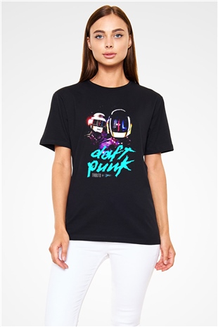 Daft Punk Siyah Unisex Tişört T-Shirt - TişörtFabrikası