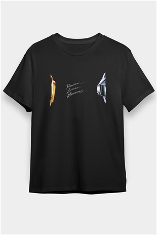 Daft Punk Siyah Unisex Tişört T-Shirt - TişörtFabrikası