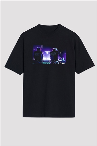 Daft Punk Siyah Oversize Tişört Oversize T-shirt - TişörtFabrikası
