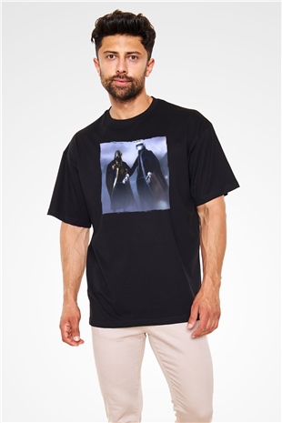 Daft Punk Siyah Oversize Tişört Oversize T-shirt - TişörtFabrikası