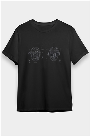 Daft Punk Siyah Unisex Tişört T-Shirt - TişörtFabrikası