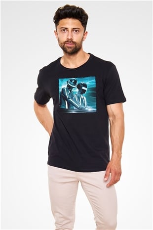 Daft Punk Siyah Unisex Tişört T-Shirt - TişörtFabrikası