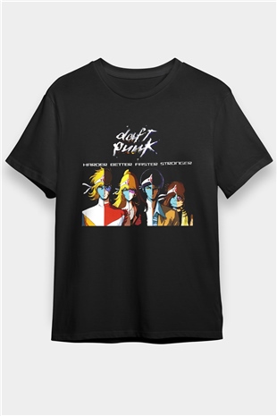 Daft Punk Siyah Unisex Tişört T-Shirt - TişörtFabrikası