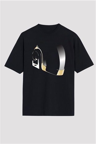 Daft Punk Siyah Oversize Tişört Oversize T-shirt - TişörtFabrikası