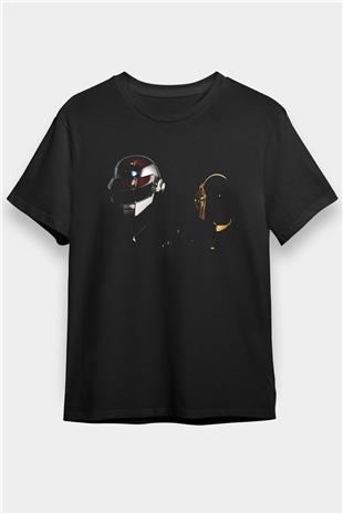Daft Punk Siyah Unisex Tişört T-Shirt - TişörtFabrikası