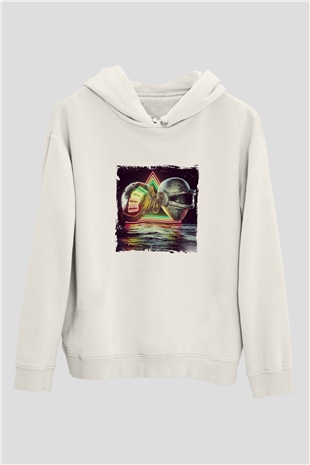 Daft PunkBaskılı Beyaz Hoodie