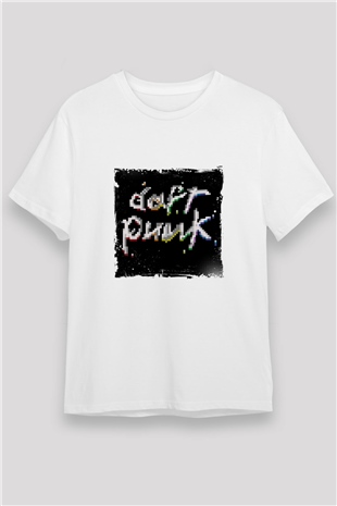 Daft PunkBaskılı Beyaz Tişört