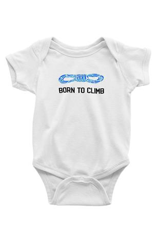 Dağcılık Baskılı Beyaz Bebek Body - Zıbın
