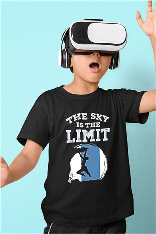Dağcılık - Mountaineering Baskılı Unisex Siyah Çocuk Tİşörtü - Tshirt